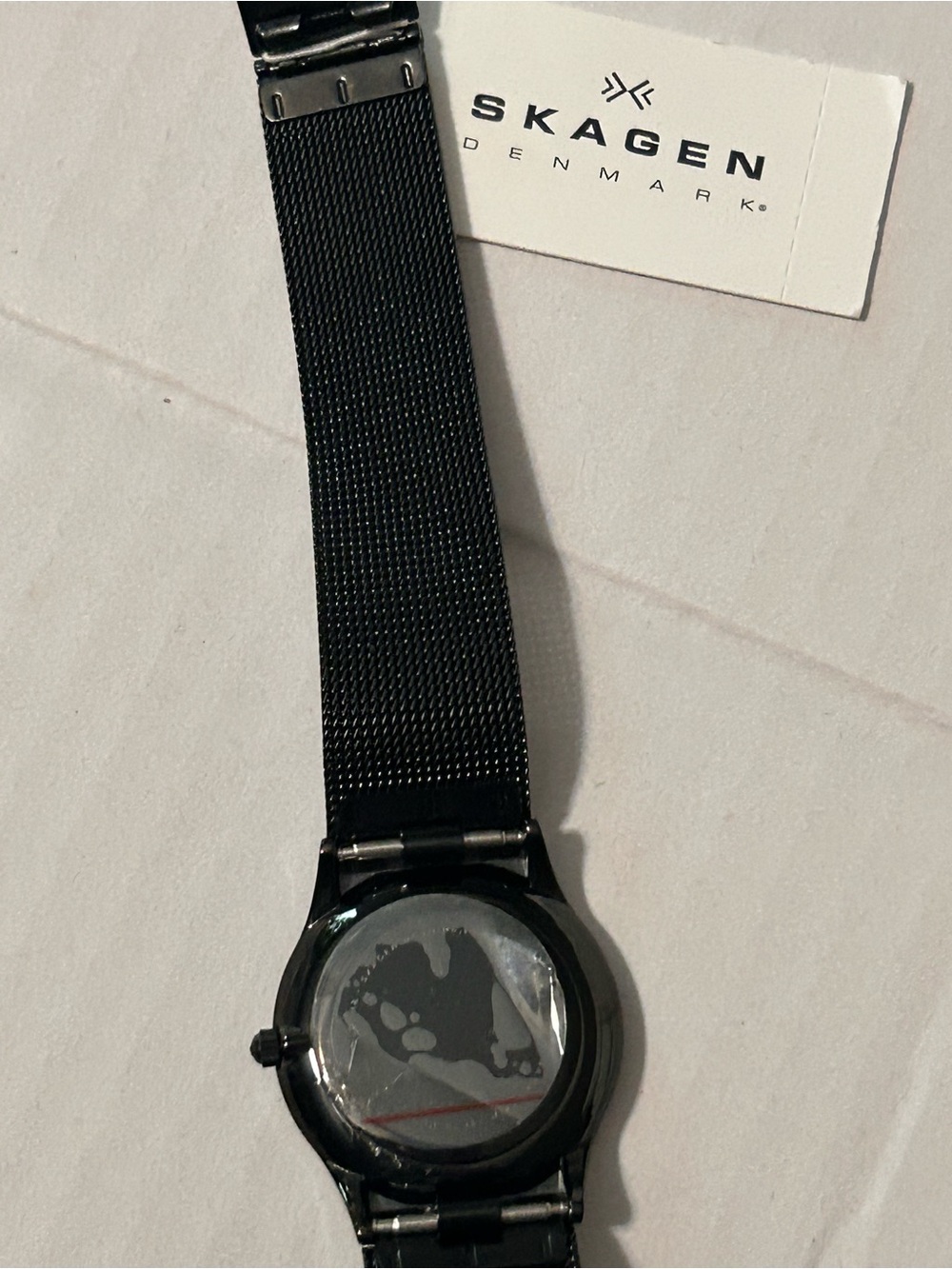 Skagen Black Mesh Band Minimalist Analog Watch - Picture 6 of 6